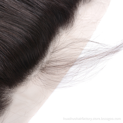 One Donor Brazilian Cuticle Aligned Straight Hair 13X4 Ear To Ear Pre Plucked Lace Frontal
